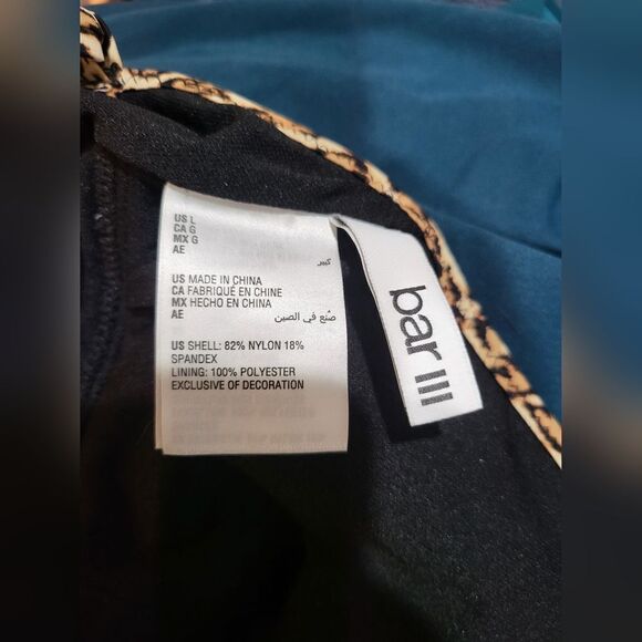 BAR III Women's Bonita Cheetah X-Back One-Piece Swimsuit NWOT size Large - Picture 5 of 5